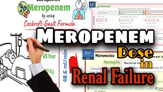 Meropenem Dose adjustment in Renal failure  Pharmacology [upl. by Daniel]