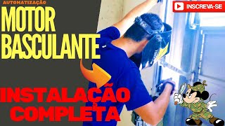 como instalar o motor e automatizar o portão basculante [upl. by Dnomsed]