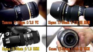 Fast zoom lens battle Canon 1755 f28 Sigma 1835 f18 Tamron 1750 f28 VC Sigma 1750 f28 OS [upl. by Heall]