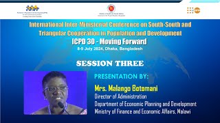 PPDUNFPA 21iimc2024  Session 03  Statement by Mrs Malango Botomani [upl. by Garold877]