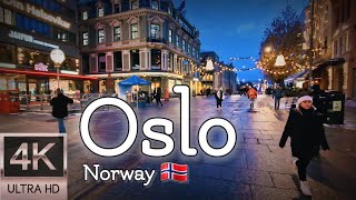 👣Walk with Me in Norway  Karl Johans gate in Oslo city center  4K experience  Autumn 2023👣 [upl. by Spark]