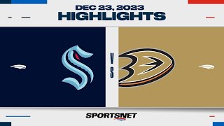 NHL Highlights  Kraken vs Ducks  December 23 2023 [upl. by Annaihr]