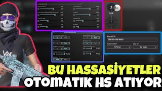 TÃœM CÄ°HAZLARA UYGUN HASSASÄ°YET AYARLARIM OTOMATÄ°K HS ATIYOğŸ˜±  PUBG MOBÄ°LE [upl. by Atir]