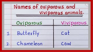 Name of Oviparous and Viviparous Animals  10 Ovi and Viviparous animals [upl. by Marla]