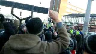 manchester united fans fight leeds fans [upl. by Ycart]