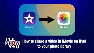 How to share a video in iMovie on iPad to your photo library [upl. by Elburt220]