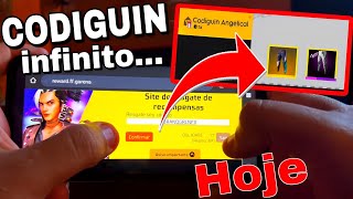 NOVO CODIGUIN INFINITO HOJE COMO PEGAR O NOVO CODIGUIN FREE FIRE  ANGELICAL [upl. by Sieber]