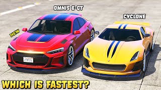 GTA 5  OBEY OMNIS EGT vs COIL CYCLONE  Which is Fastest [upl. by Wieche83]