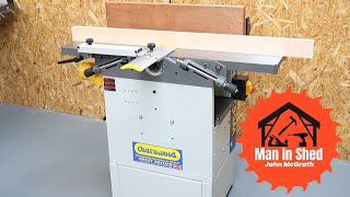 How to set up and use a Planer Thicknesser Jointer Planer and Flatten and Square Lumber [upl. by Bremser]