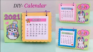 How to make Calendar at home  DIY Calendar 2021  Paper Calendar Ideas  Art and Craft with Paper [upl. by Vasquez]