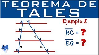 Teorema de Tales  Ejercicio de aplicación 2 [upl. by Kathryn]