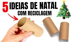 5 IDEIAS DE DECORAÇÃO DE NATAL SIMPLES E BARATO🎄RECICLAGEM  SHOW DE ARTESANATO [upl. by Aninat938]