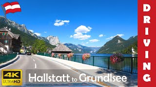 Driving in Austria 26 From Hallstatt to Bad Aussee and Grundlsee lake  4K 60fps [upl. by Arekahs]