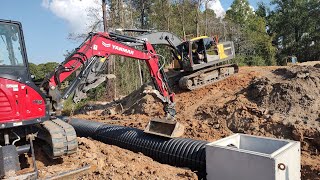 Installing The Massive Overflow System On The 9 Acre Pond [upl. by Neellek868]