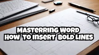 Bold Line Formatting in MS Word Easy Guide for Beginners [upl. by Burnett15]