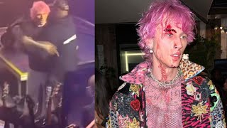 Machine Gun Kelly Restrained By Security While Screaming At Crew Member [upl. by Nawat]