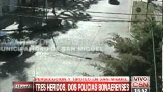 C5N  POLICIALES PERSECUCION Y TIROTEO EN SAN MIGUEL [upl. by Waldon]