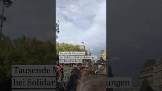 Am Brandenburger Tor Tausende Menschen bei SoliDemo für Israel in Berlin [upl. by Slorac]