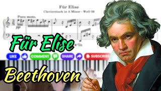 Für Elise Bagatelle No 25 in A Minor  WoO 59 Bia 515  Ludwig van Beethoven [upl. by Lessard356]