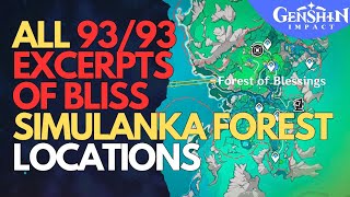 All 93 Excerpts of Bliss Locations Genshin Impact Simulanka [upl. by Arammahs763]