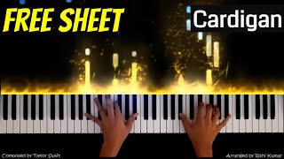 cardigan Piano Tutorial  Taylor Swift  Piano Cover  Cover  Piano Notes  Karaoke Instrumental [upl. by Alanson]