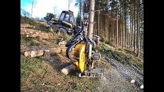 🌲4K Ponsse Ergo • HarvesterAction • Herzog Winch • Uelhoff • Ergo amp H7 • DroneView • Logging 🌲 [upl. by Ysor]