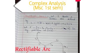 Rectifiable Arc complex Analysis msc 1st semmathematics unit 1 [upl. by Palestine]