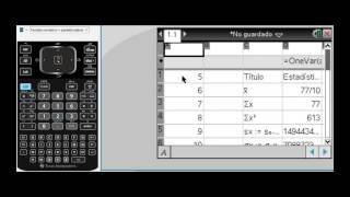Tutorial TI Nspire CX CAS ¿Cómo hacer cálculos estadisticos [upl. by Nichole]