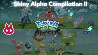 SHINY ALPHA Compilation 2 in Pokemon Legends Arceus [upl. by Tulley]