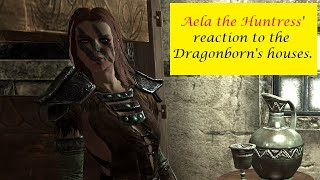 Aela the Huntress Reaction to the Dragonborns houses [upl. by Haze812]