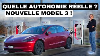 Long trajet en Tesla Model 3 LR 2024 quelle autonomie réelle [upl. by Rollins85]