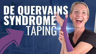 How to Tape De Quervains Syndrome Do It Yourself Taping to Stop Thumb Pain [upl. by Prudence]