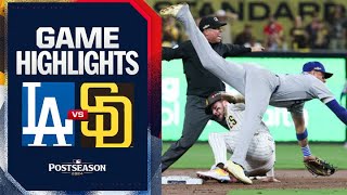 Dodgers vs Padres NLDS Game 3 Highlights 10824  MLB Highlights [upl. by Idorb]