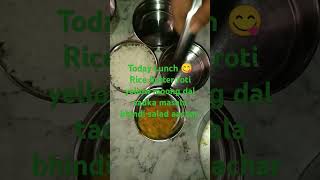 Lunch today 😋food tiffinservice indianrecipes cooking indianfood lunch song bollywood [upl. by Pollack]