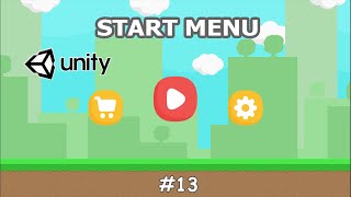 Start Menu in UNITY  2D Platformer [upl. by Attwood]