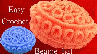 Como hacer Gorro Boina tejido a Crochet o Ganchillo con relieves en capas [upl. by Lachman698]