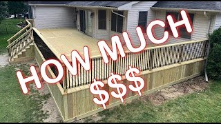 TREATED WOOD DECK BUILD COST [upl. by Neibart]