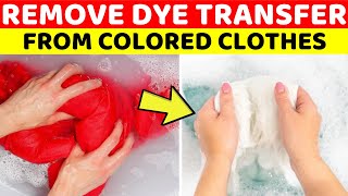 How to Remove Dye Transfer Stains From Colored amp White Clothes With Home Remedies [upl. by Willetta]