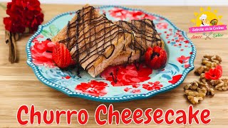 CHURRO CHEESECAKE  Como hacer Churros Rellenos de Queso Philadelphia [upl. by Merna]