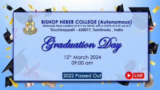 BISHOP HEBER COLLEGE  GRADUATION DAY  12th MARCH 2024 [upl. by Aniretac]