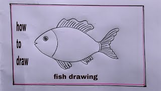 Fish drawing step by step [upl. by Leaw493]