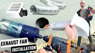 How to Install an Exhaust Fan in a Basement Bathroom DIY Exhaust Fan Installation StepbyStep [upl. by Neruat47]