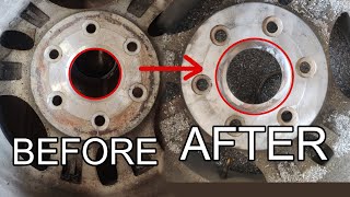 How To Bore Wheel Hub Centers at Home [upl. by Sherrill114]