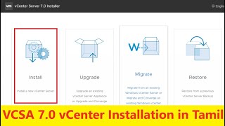 VCSA 70 vCenter Installation in Tamil and How to add ESXI in vCenter  VMware Learning in Tamil [upl. by Ardnasil]