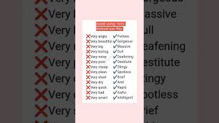 Use these words instead of using very masterenglish [upl. by Romeo]