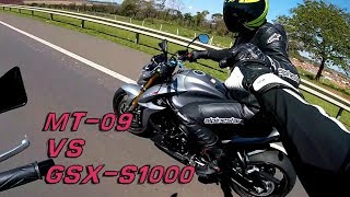 Yamaha MT09 vs Suzuki GSX S1000 [upl. by Kling]