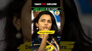 Lowest score in playoff of ipl lowest score in ipl shorts cricketpkg [upl. by Agem]