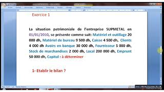 Comptabilité générale S1 Bilan partie 2 [upl. by Alameda242]