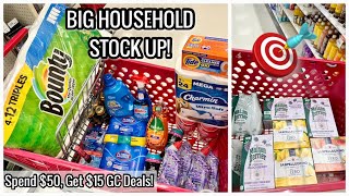 TARGET Digital Coupon Deals  Spend 50 Get 15 GC  Big Cleaning Product Stock Up 🙌🏾  729  83 [upl. by Eissert467]