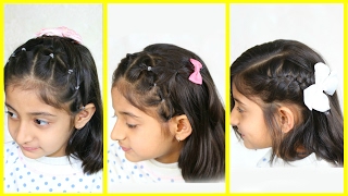 3 Simple amp Cute Hairstyles for Medium Hair  MyMissAnand [upl. by Isahella]